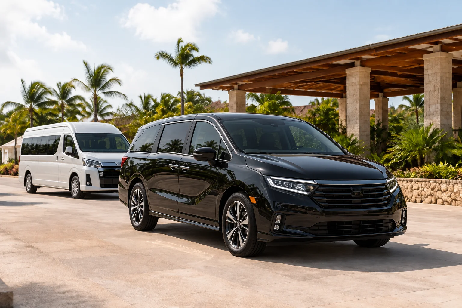 SUV y van para un cómodo traslado privado en un entorno caribeño